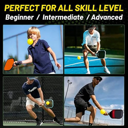 6/12 Pack Outdoor Pickleball Balls - 40 Holes Pickleballs Durable, Perfectly Balanced, High Bounce True Flight - Pickle Balls Suitable for Beginners, Intermediate and Amateurs - size: 12 Pack