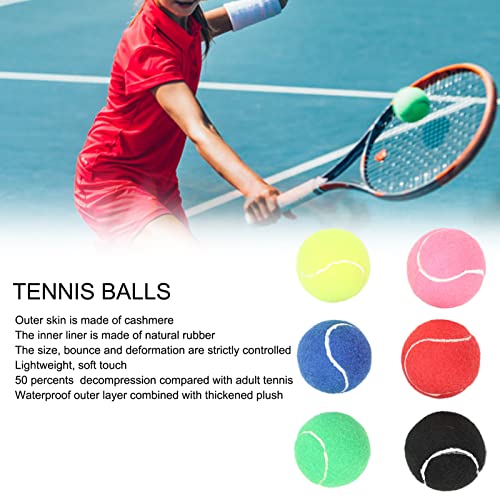 Pilipane Tennis Balls, 6Pcs Advanced Training Tennis Balls Practice Balls, High Elasticity Practice Tennis Balls for Beginner, Tennis Practice, Tennis Training