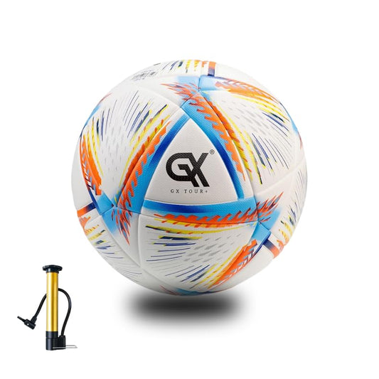 Thermo Bonded Polyurethane Soccer Ball Size 5 – Professional Grade PU Material, USA Quality Outdoor Sports, Premium Size 5 Soccer Ball for Training & Competitive Matches - color: White/Green/Red/Orange