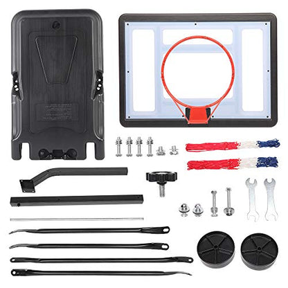 Ktaxon Poolside Basketball Hoop, Adjustable Height 45-53" Swimming Pool Upgraded Portable Basketball Hoop Stand with Fillable Base
