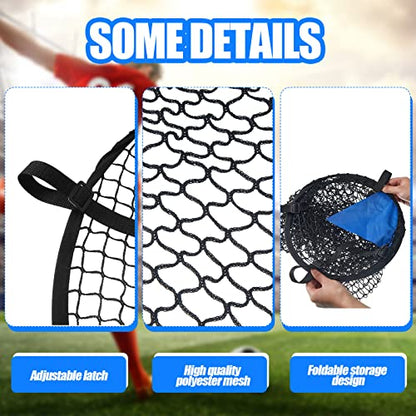 Lenwen Soccer Goal Target Net Top Bins Training Equipment 23 in Soccer Target for Goal Training Easy to Attach Detach Ball Top Bin for Football Shooting Accuracy Practice Equipment Trainer Gift