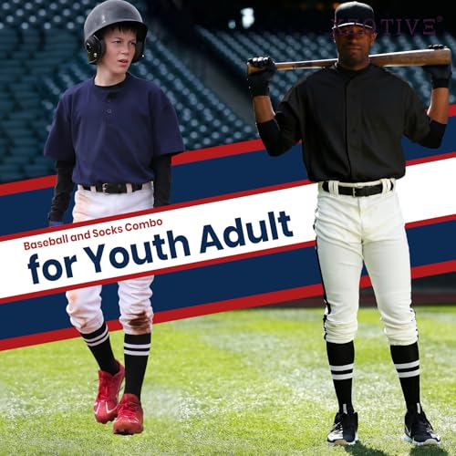 XZQTIVE Baseball Softball Socks and Belt Combo Set Adjustable Softball Socks and Elastic Belt for Kids Youth Adult - color: Black, size: Adult
