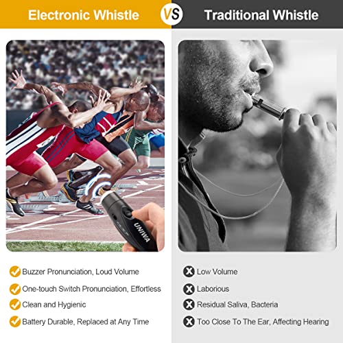 Electronic Whistle, 4 Pack Handheld Electronic Whistles Electric Whistle with Lanyard Three Tone Distinct High Volume Outdoor Sport Whistle for Coaches, Referees, P.E. Teacher