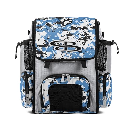 Boombah Mini Superpack Bat Bag Digital Camo White/Columbia Blue - color: White/Columbia Blue