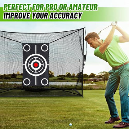 Halloscume Golf Target Cloth for Net Replacement Golf Hitting Net Target with 4 Straps for Practice Training Aids Indoor Outdoor Use - size: 3 x 5 ft