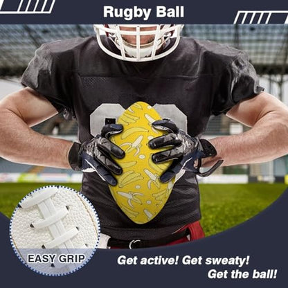 SYtrade Recreational Football Game Footballs PU Composite Leather Footballs for Training Indoor Outdoor - color: Banana Yellow