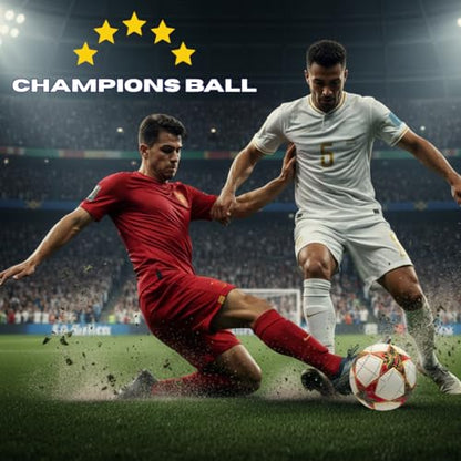Professional Soccer Ball Size 5, Polyurethane Material, Thermo Bonded Construction, Youth and Adult - color: red