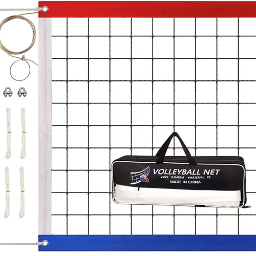 Beach Volleyball Net Outdoor - 31x3Ft Professional, Heavy Duty Portable, Adjustable Durable Design, Easy Setup System | Backyard Pool Beachs Court for Backyard Pool Beach Court