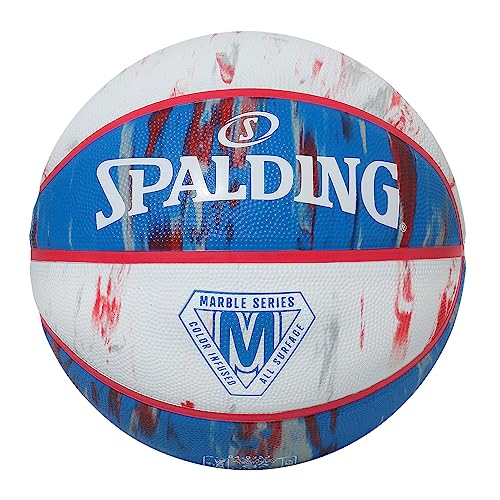 Spalding Basketball Basic No. 7 Rubber Marble - color: Red x White x Blue