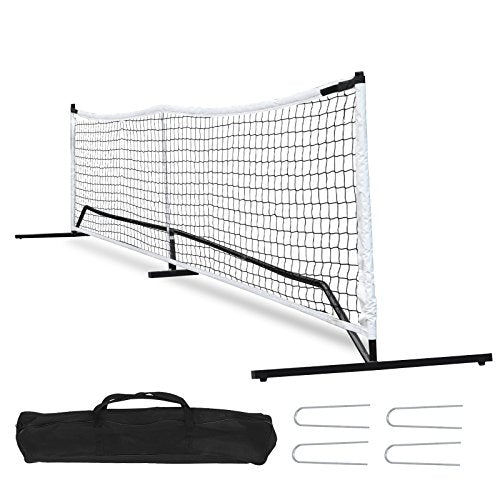 F2C Portable 22FT Pickleball Net Set Regulation Size Soccer Tennis Net with Court Markers,Game Set System with Metal Frame Stand and Carrying Bag - style: Pickleball Net