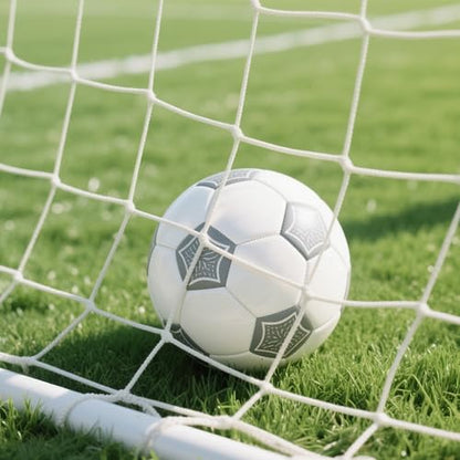 Soccer Goal, Soccer Net 6x4 ft for Backyard, Portable Training Equipment, Heavy Duty White Outdoor Football Goal, Replacement Netting Target, Kids Practice Reusable Net