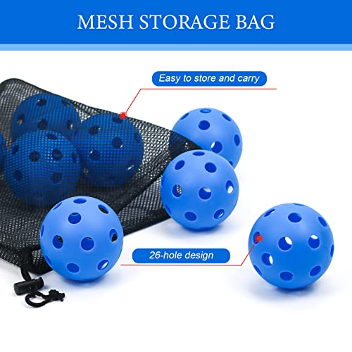 16 Pack Plastic Baseballs - Hollow Softballs for Lightweight Batting Practice - Indoor/Outdoor Training Balls - color: Blue