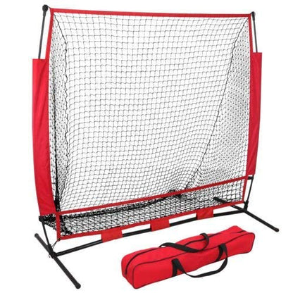 Nova Microdermabrasion 5x5ft Baseball & Softball Net with Bow Frame, Batting Tee - Portable Practice Net for Hitting and Pitching with Carry Bag and Backstop Screen - Great for All Skill Levels - style: Baseball Net Only