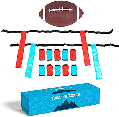 Flag Football Set - All in 1 Kids Toy Flag and Football Game - 12 Player Set