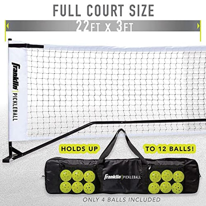Franklin Sports Portable Outdoor Pickleball Net - Regulation Size 22' Foot Net with Travel Bag - style: Net with Paddles/Balls