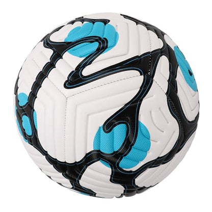 Drfeify Training Soccer, No. 5 Unisex Soccer Adult Training Standard English Football for Games Practice (Blue)