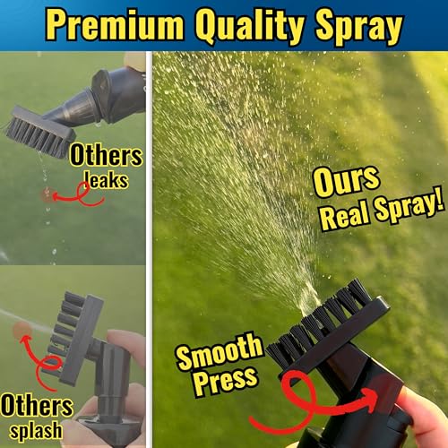 2025 Steel Wire Retractable Clip, Golf Brush, Golf Accessories, Golf Club Cleaner, Golf Water Brush, 5oz, Perfect Golf Gift for Men & Women, Golf Club Spray Brush, Golf Item, USA company (White)