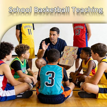 Double-Sided Electronic Basketball Coaching Board,16-Inch Full Screen LCD Digital Tactical Writing Tablet for Basketball Strategy Teaching Coach Board