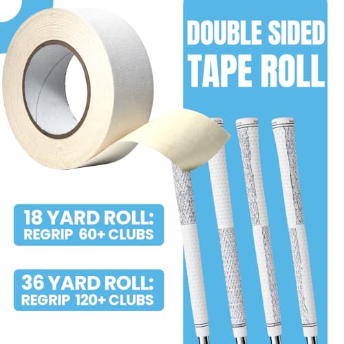 Wedge Guys Golf Grip Tape Roll | Solvent Activated Double Sided Adhesive Grip Tape Rolls for Regripping Golf Clubs | Multiple Size Grip Tape Rolls Available