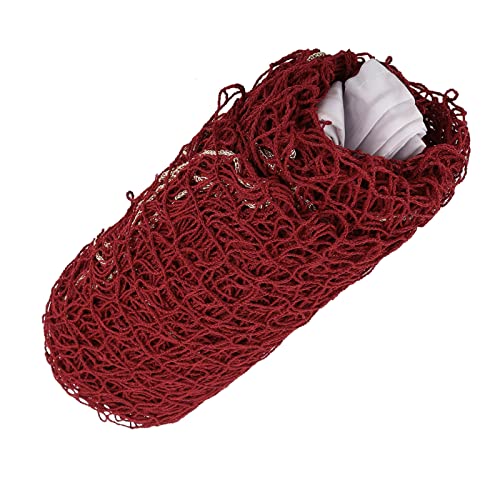 Portable Badminton Net for Outdoor Sports, Red, Mesh Design, Multi-Sport Compatible for Tennis, Soccer, Volleyball, Backyard, Gym, Park