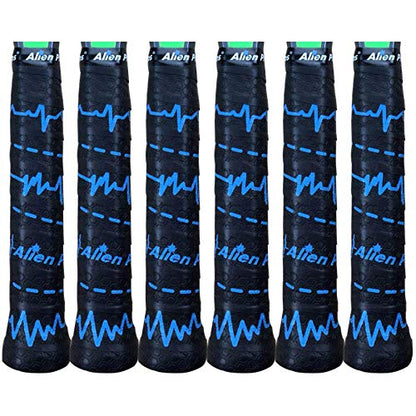 ALIEN PROS Tennis Racket Grip Tape – Tac Moisture Feel Tennis Grip – Tennis Overgrip Grip Tape Tennis Racket – Wrap Your Racquet for High Performance - style: 6-Pack Blue Beats