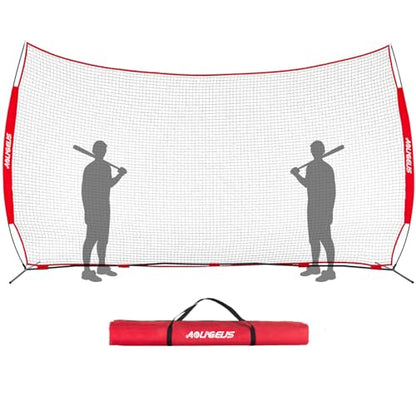 Sports Barrier Net,Sports Net,Barricade Backstop Net,Perfect for Baseball,Softball,Soccer, Basketball,Lacrosse - style: 16X10Ft-Red