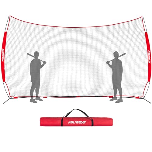Sports Barrier Net,Sports Net,Barricade Backstop Net,Perfect for Baseball,Softball,Soccer, Basketball,Lacrosse - style: 16X10Ft-Red