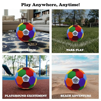 Indoor Soccer Ball Size 4 Soft & Safe Kids Indoor Ball for Home and Yards The House Ball Ideal for Silent Dribbling, Training, Perfect Soccer Gift, Fun Soft Soccer Ball
