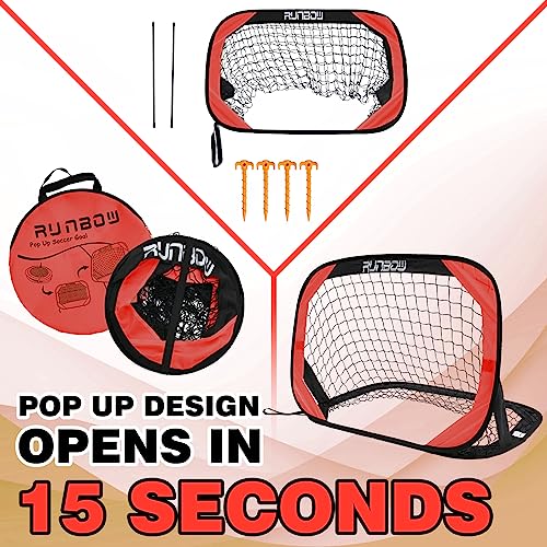 3.3x2.2 FT Kids Soccer Goal with Carry Bag, Portable Pop Up Soccer Net for Backyard Training, Indoor/Outdoor Use for Youth and Adults - style: 3.3x2.2 FT,1 Pack