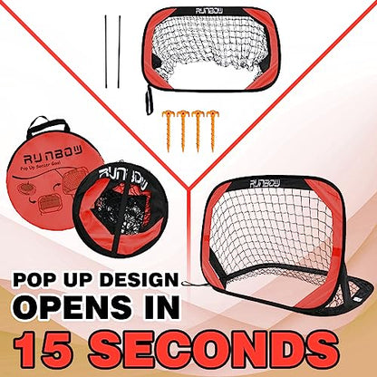 3.3x2.2 FT Kids Soccer Goal with Carry Bag, Portable Pop Up Soccer Net for Backyard Training, Indoor/Outdoor Use for Youth and Adults - style: 3.3x2.2 FT,1 Pack