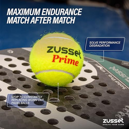 Padel Balls PRIME 2025 (1, 3, 6 & 40 Pack) | High Pressure & Speed Response for Explosive Shot | Reinforced Felt Extended Durability & Accuracy | Tournament-Ready Padel Ball for Pro Competition