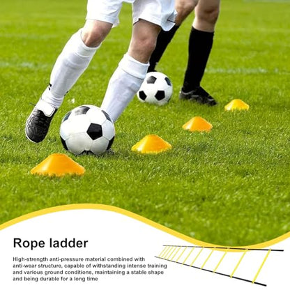 Agility Ladder - Speed Training Ladder for Soccer | Football Fitness Feet Training Carry Bag Agility Trainer Equipment | 12 Rung Speed Equipment for Gym Outdoor Fitness Practice Baseball Sports