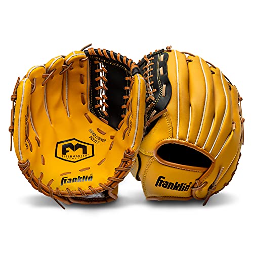 Franklin Sports Field Master Baseball + Softball Glove - Field Master Adult + Youth Baseball + Softball Mitt - Men's + Women's Gloves - Right Hand Throw