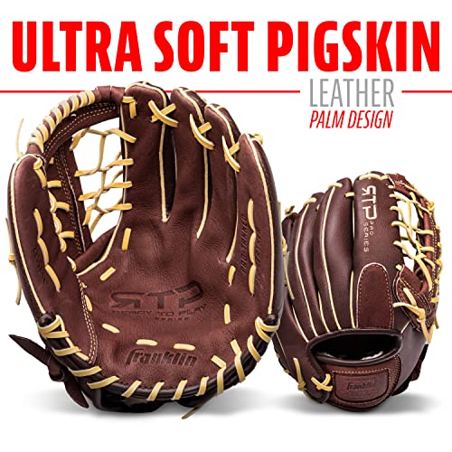 Franklin Sports Baseball Gloves - RTP Pro Adult + Kids Baseball Mitt - Outfield + Infield Gloves - size: 12.0" - Modified Trap Web