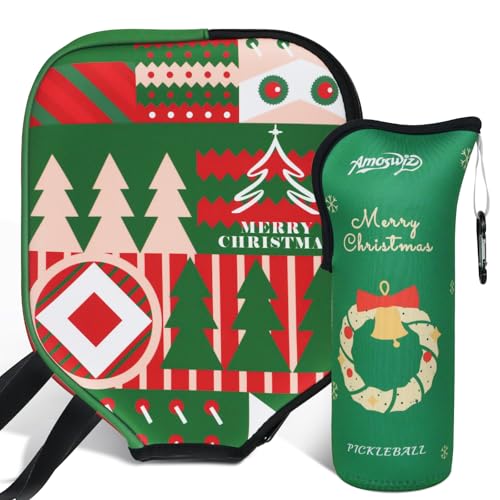 Pickleball Ball Holder - 1 Pc Pickle Ball Storage Bag, Portable Tennis Pouch with Hook for Fence, Premium Neoprene Material Bottle Holder, Pickleball Accessory Black Red Green Yellow Color - color: A pickleball cover & a ball holder Green