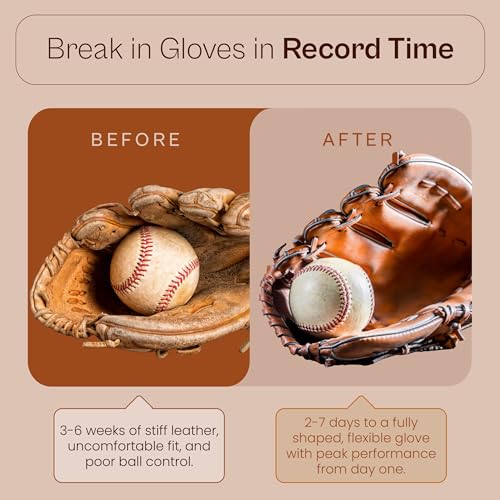 SARNA BASEBALL Glove Conditioner, Liquid, 8 Oz – Break in Faster, Keep Leather Maintained – Glove Conditioner for Mitts, Softball, & Baseball Gear Made in USA - size: Break-in Kit