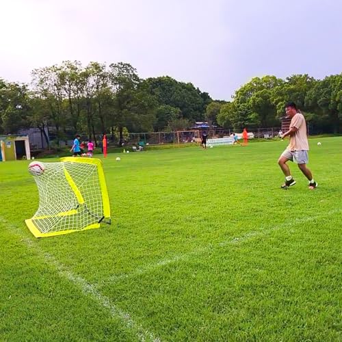 LOMGWAYS Soccer Goal – Foldable Frame Net for Kids + Youth – Indoor + Outdoor Soccer Goal with Carry Bag – Easy Set up – Multiple Sizes for Practice & Games - size: 4x3FT(Size 5 Ball)