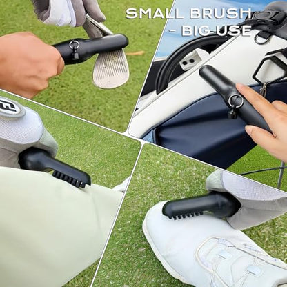 Golf Club Cleaner with 360° Rotating Protective Cover, Magnetic Golf Brush and Towel Cleaning Set, Best Golf Gift Essential Golf Bag Accessories for Men
