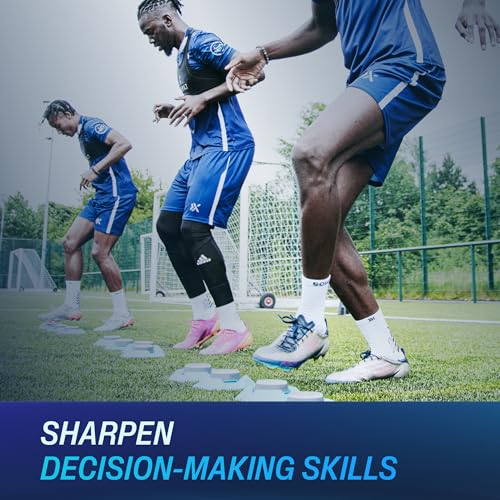 BlazePod Soccer Reaction Training Kit – 4 Smart Light Pods for Speed, Ball Control & Game IQ – Football Reflex Training for Players & Coaches – App Access Included