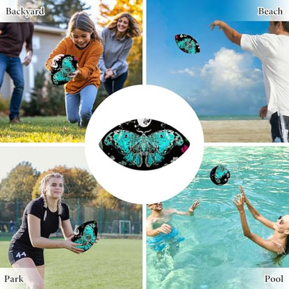 American Football, Official Size 11.9 x 7.3 Inch, Premium Composite Leather High-Grip Ball with Pro-Style Lacing, Unique Prints for Training, Games & Gifts - color: Moth Moon