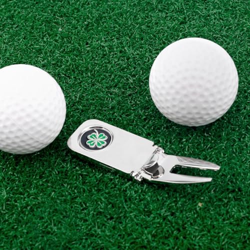 BOXOB Golf Cigar Clip, 3 in 1 Multi-Function Removable Replacement Magnetic Ball Marker Tool Metal Zinc Alloy Golf Cart Holder Divot Repair Tool for Man