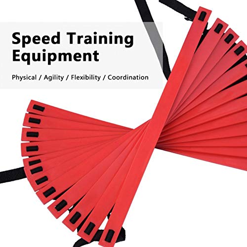 Life Speed and Agile Training Equipment Kit, 19Ft Flat Ladder + 10pcs Disc Cones for Athletic Training Equipment(red)