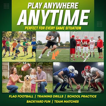 Game Football - Premium Composite Leather & Enhanced Grip (Sizes -Peewee, Junior, Youth, Official) - size: Youth