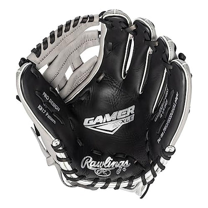 Rawlings Gamer XLE Speed Shell Series Baseball Infield | Catcher | Utility Glove | Mitt | Travel | Youth | 11.5” | 12.25” | 32.5” | Black | Grey | Right | Left - size: 12.25"