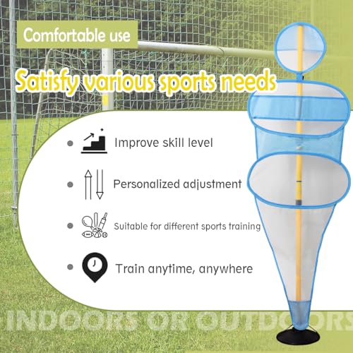 TNZMART Football Dummies Free-Kick Training Mannequin Portable Defender Practice Dummy Soccer Agility Poles with Mesh Dummy - color: 4.9 FT