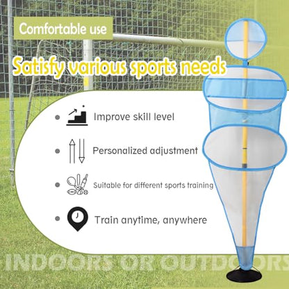 TNZMART Football Dummies Free-Kick Training Mannequin Portable Defender Practice Dummy Soccer Agility Poles with Mesh Dummy - color: 4.9 FT
