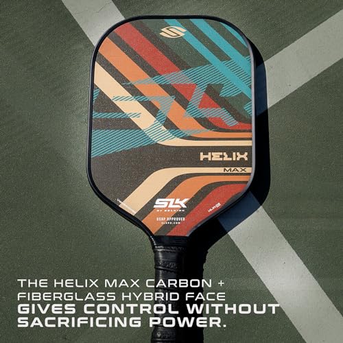 Selkirk Sport SLK Helix Pro Pickleball Paddle | Thermoformed Carbon Fiber Pickleball Paddles with Carbon Fiber & Fiberglass Hybrid Face | Unmatched Control - color: Grooves
