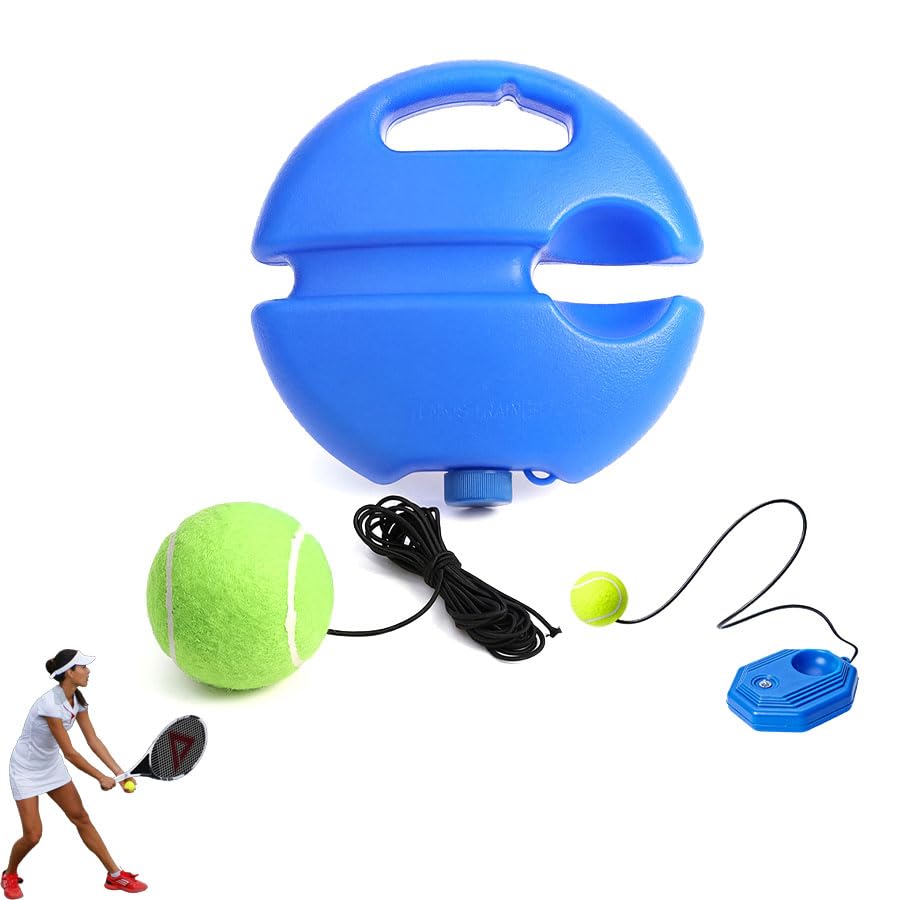Tennis Ball Training Baseboard, 2026 New Tennis rebounder with Weighted Base, Portable Tennis Trainer Ball with String, Multifunctional Tennis Solo Practice kit for Backyard - color: #A,1set