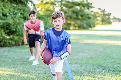 WristCoaches Football Play Wristbands - Youth Quarterback Gear - Wristband Playbook - Softball Wristbands for Signs - color: Navy
