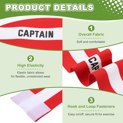 Soccer Captain Armbands, Adjustable Captain Bands Soccer Elastic Armband Protective Arm Badge Bands,12Pcs &Multicolor - Fit for (Adult Youth Team Sports/Football/Basketball)